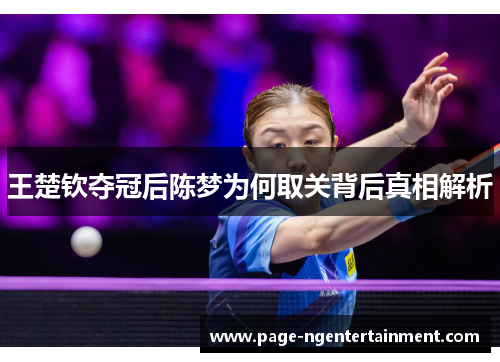 王楚钦夺冠后陈梦为何取关背后真相解析