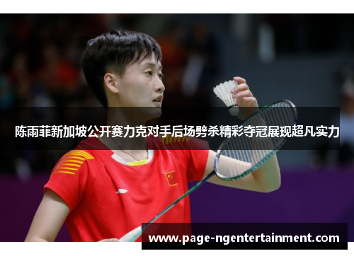 陈雨菲新加坡公开赛力克对手后场劈杀精彩夺冠展现超凡实力