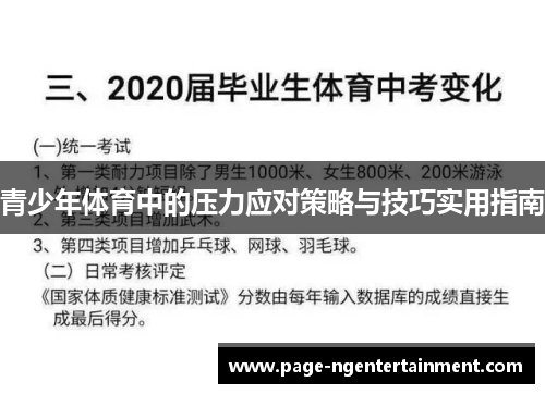 青少年体育中的压力应对策略与技巧实用指南